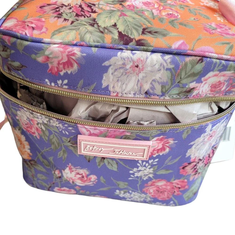 NWT Betsey Johnson Floral Insulated 6 Pack Lunch Cooler Bag Cottagecore